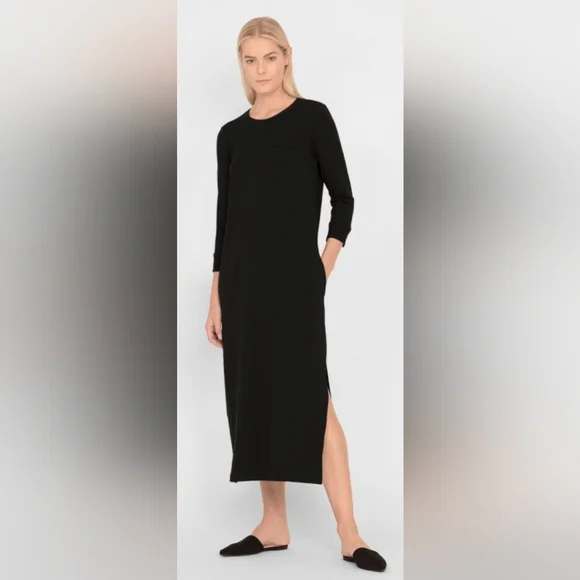 knee length dresses for ladies Terry Collared Midi Dress main image 0